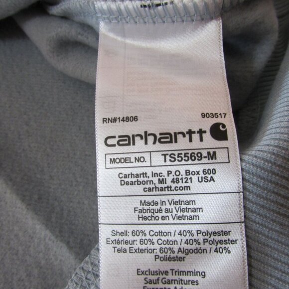 Carhartt Force Men's Relaxed Fit Lightweight Logo Graphic Hoodie Neptune Blue TS - Picture 3 of 3